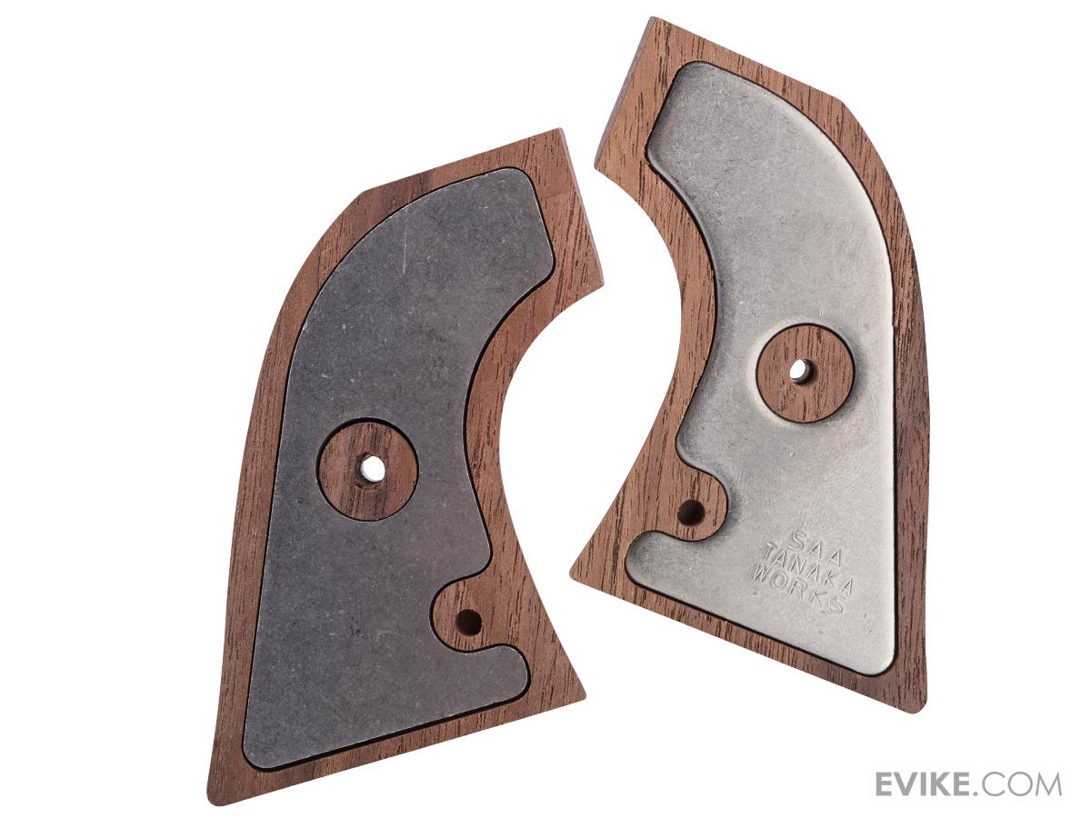 Tanaka Works Walnut Wood Grip Panel Set for SAA .45 Series Gas