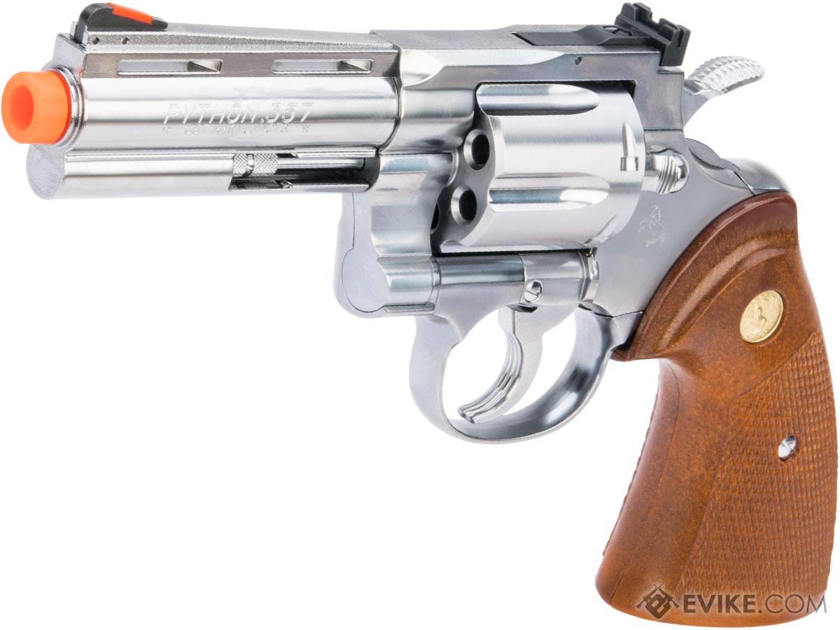 Tanaka Colt Python .357 Gas Powered Airsoft Revolver (Model: 4 R-Model / Bright Polished Steel Finish)