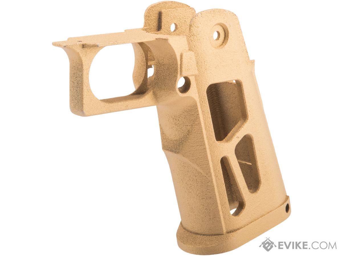 Tapp Airsoft 3D Printed Skeletonized Grip w/ Custom Cerakote for Hi-CAPA Gas Blowback Airsoft Pistols (Color: Gold)