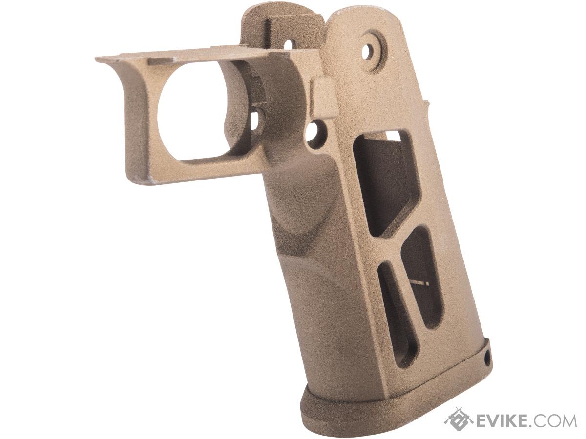 Tapp Airsoft 3D Printed Skeletonized Grip w/ Custom Cerakote for Hi-CAPA Gas Blowback Airsoft Pistols (Color: Burnt Bronze)