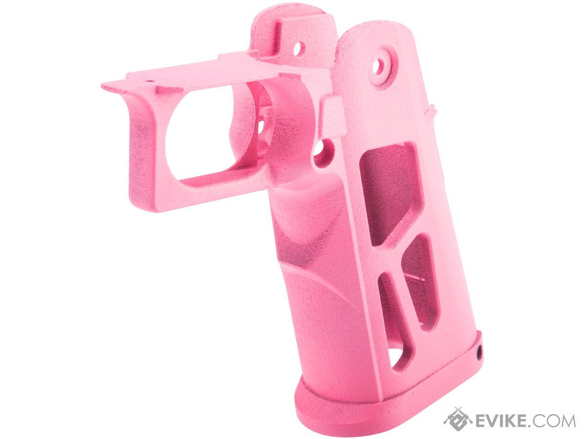 Tapp Airsoft 3D Printed Skeletonized Grip w/ Custom Cerakote for Hi-CAPA Gas Blowback Airsoft Pistols (Color: Pink Sherbert)