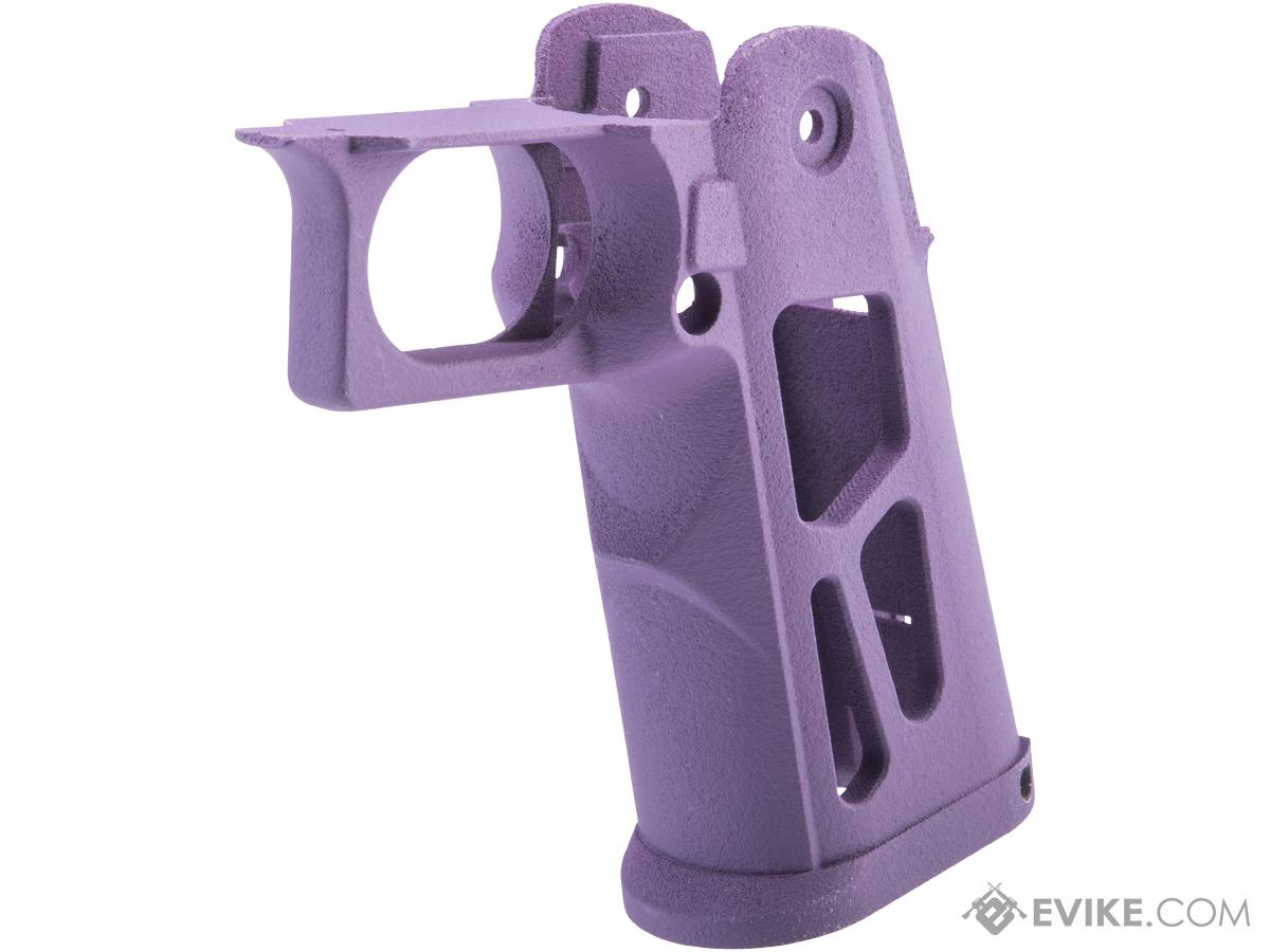Tapp Airsoft 3D Printed Skeletonized Grip w/ Custom Cerakote for Hi-CAPA Gas Blowback Airsoft Pistols (Color: Bright Purple)