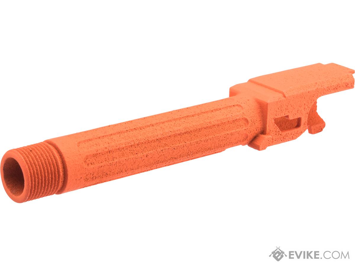 Tapp Airsoft 3D Printed Threaded Barrel w/ Custom Cerakote for TM Compact Poly Frame Gas Blowback Airsoft Pistols (Color: Hunter Orange)
