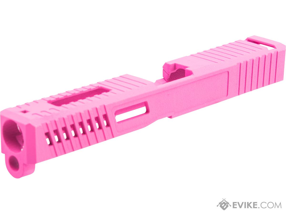 Tapp Airsoft Dark Side Precision Performance Series Slide w/ Custom Cerakote for ISSC M22, SAI BLU, Lonewolf, & Compatible Airsoft Gas Blowback Pistol (Color: Prison Pink)