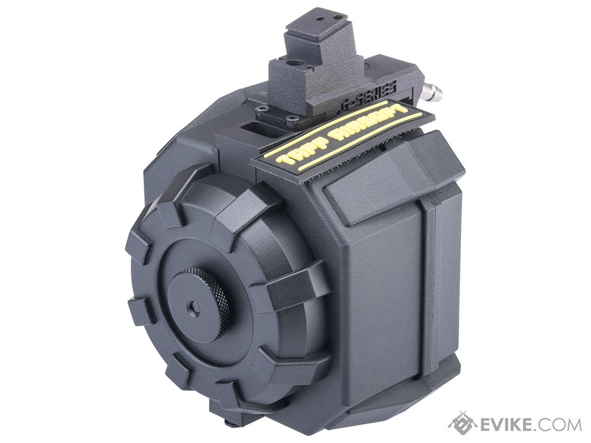 TAPP Airsoft Drum Magazine w/ Adapter for Gas Blowback Airsoft Pistols