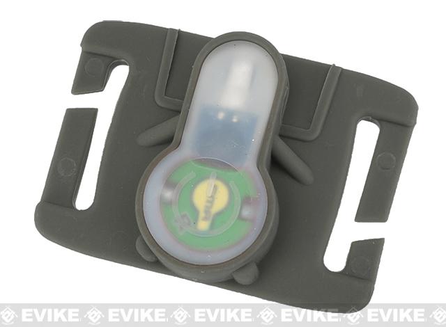 FMA S-Lite Horizontral IFF Strobe LED for MOLLE - Foliage Green Buckle / Green Strobe
