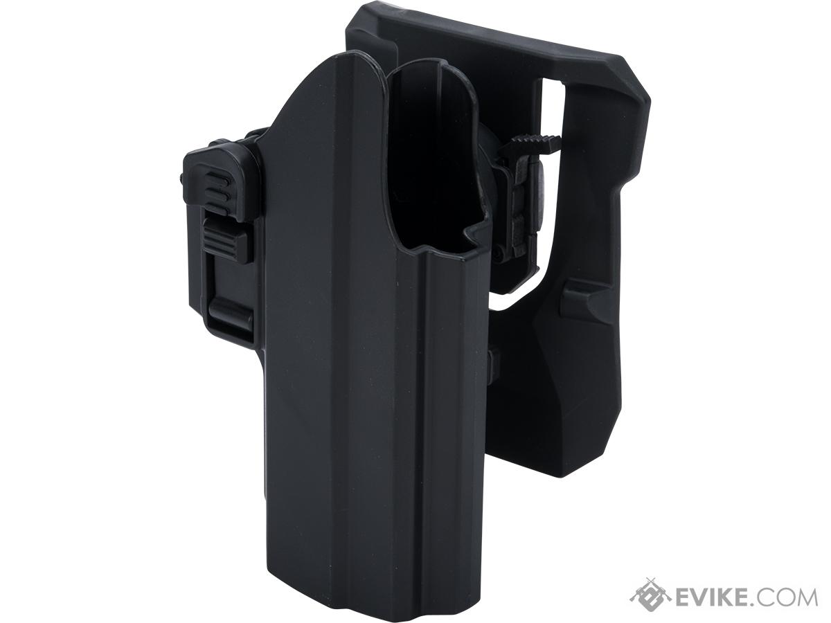 TEGE Injection Molded Universal IPSC-Style Hard Shell Pistol Holster (Model: Right Hand / Belt Paddle)