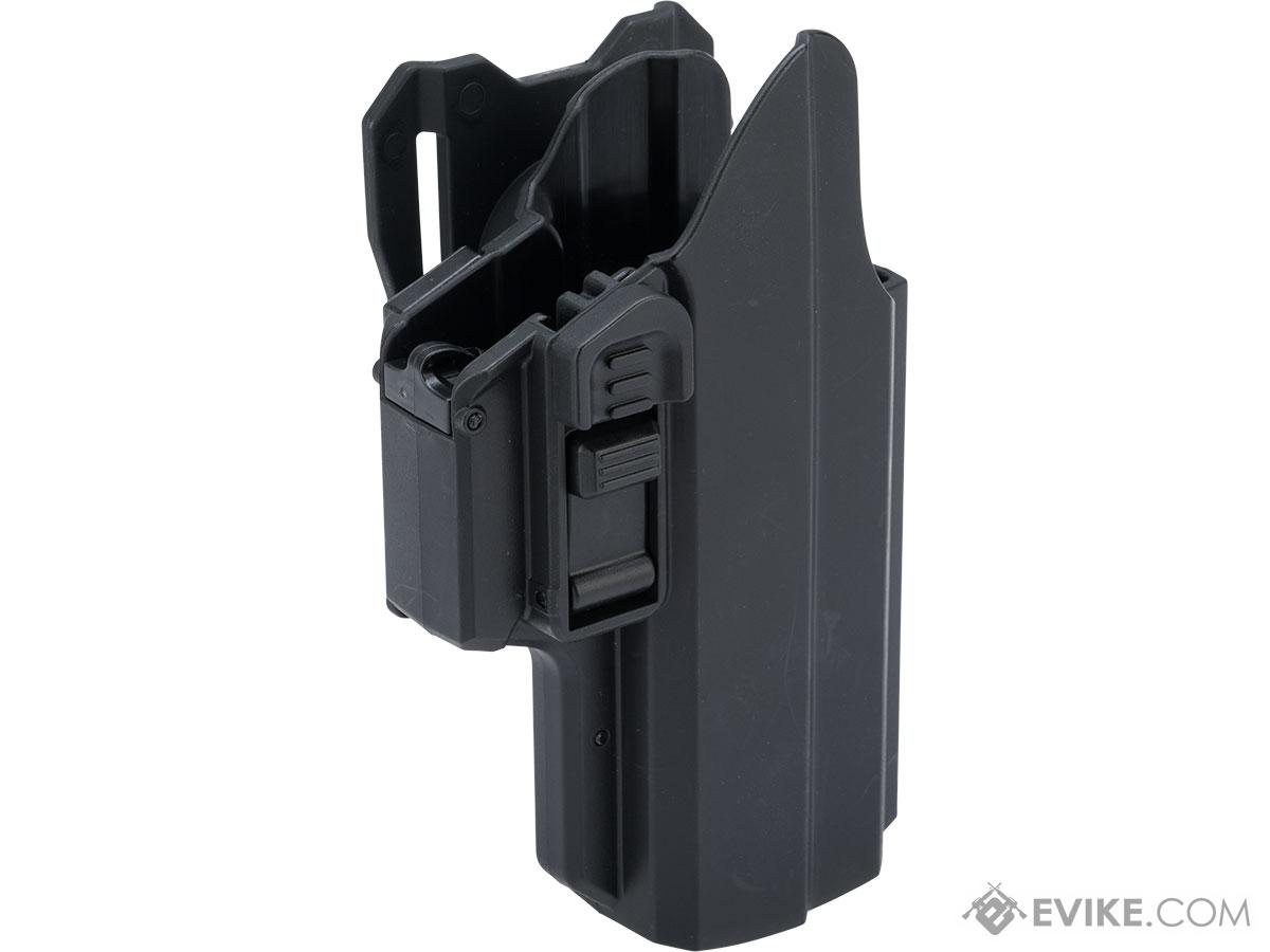 TEGE Injection Molded Universal IPSC-Style Hard Shell Pistol Holster (Model: Right Hand / MOLLE Platform)