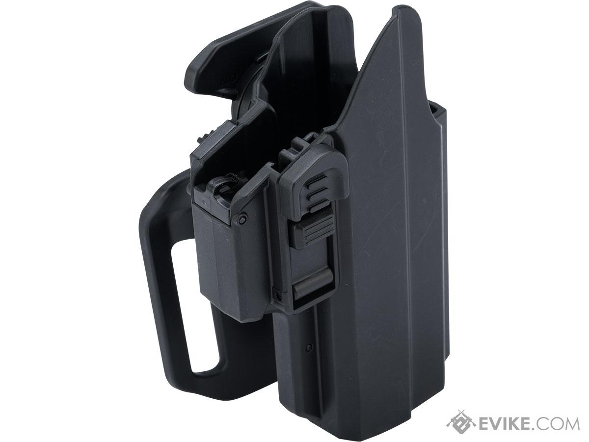 TEGE Injection Molded Universal IPSC-Style Hard Shell Pistol Holster (Model: Right Hand / Drop Offset Holster)