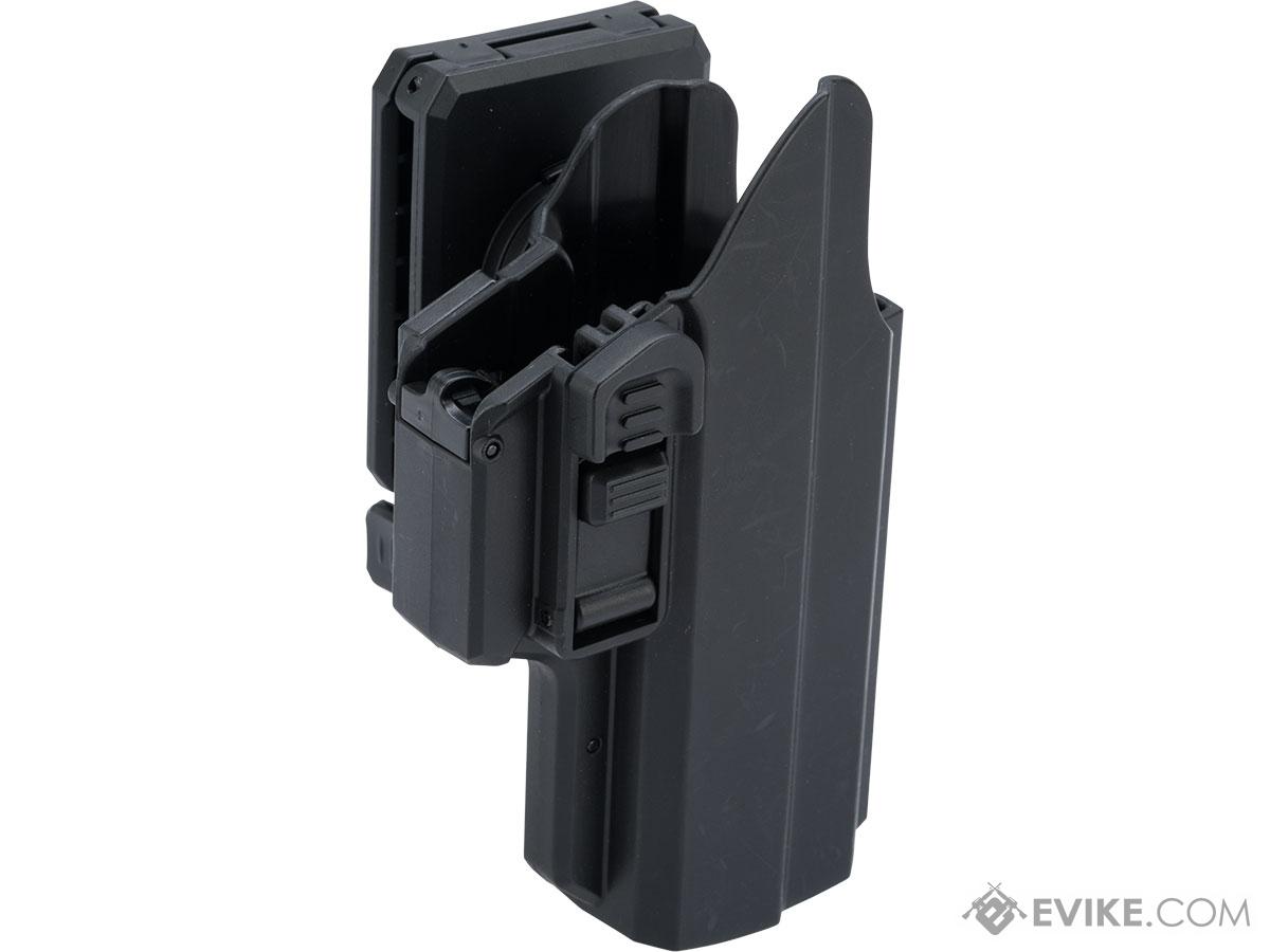 TEGE Injection Molded Universal IPSC-Style Hard Shell Pistol Holster (Model: Right Hand / Two-In-One Holster)