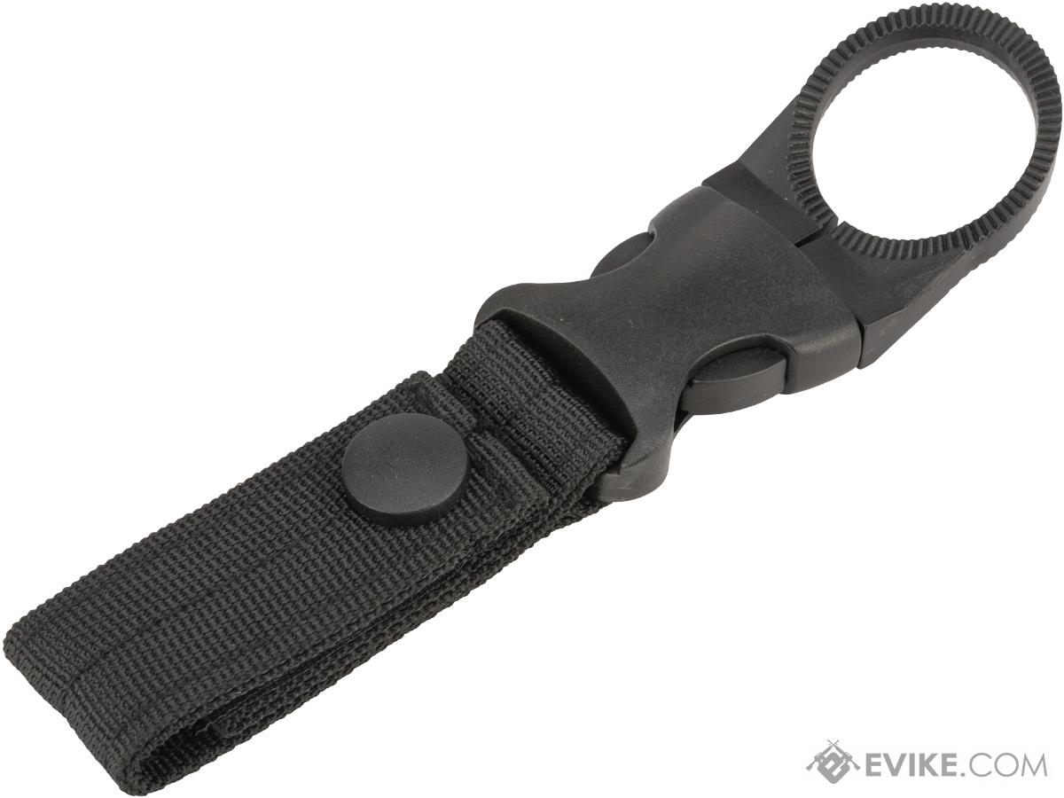 Belt / MOLLE Attached Disposable Waterbottle Holder (Color: Black)