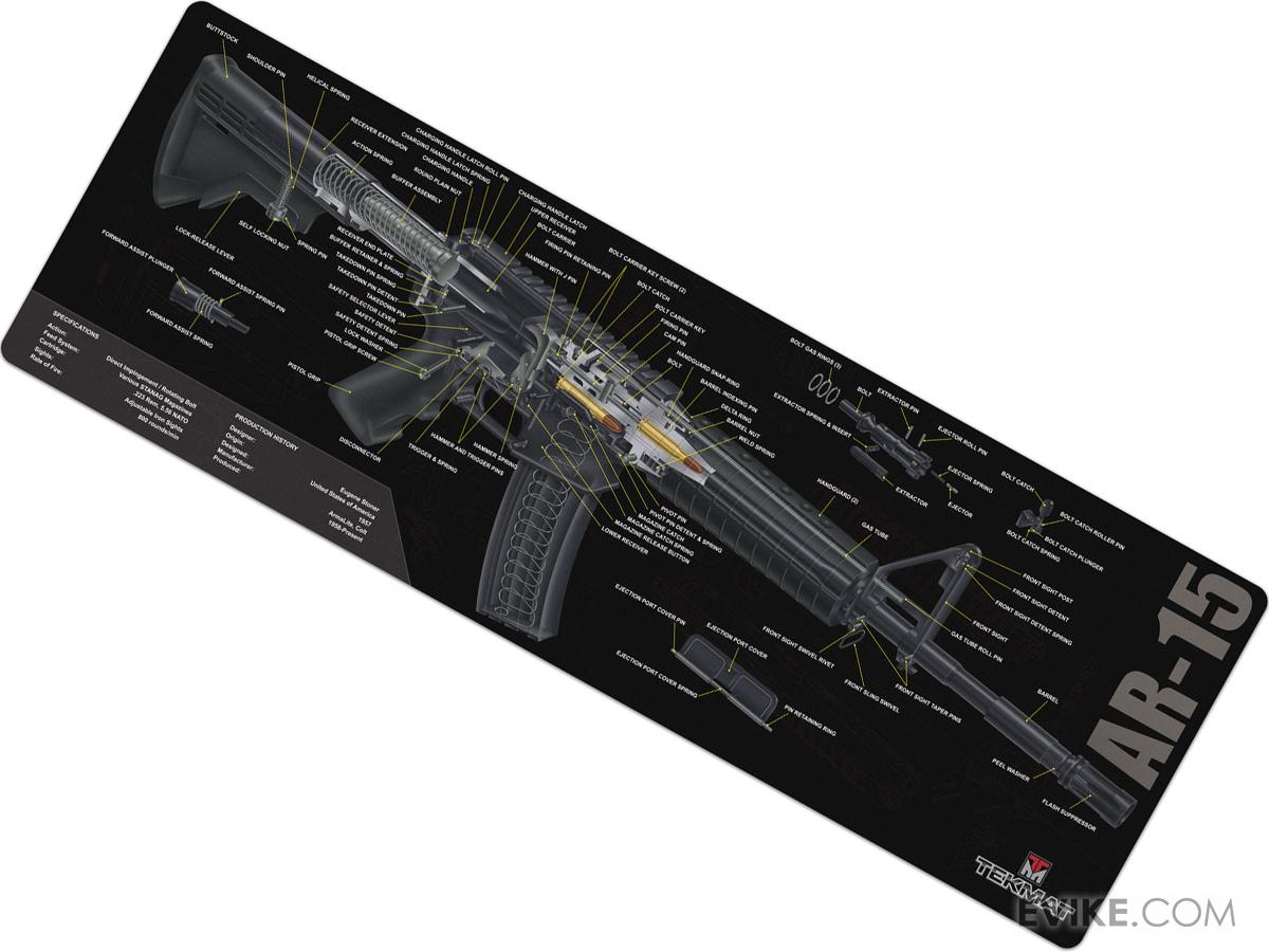 TekMat Armorer's Bench Gun Cleaning Mat (Model: ARF15 Cutaway