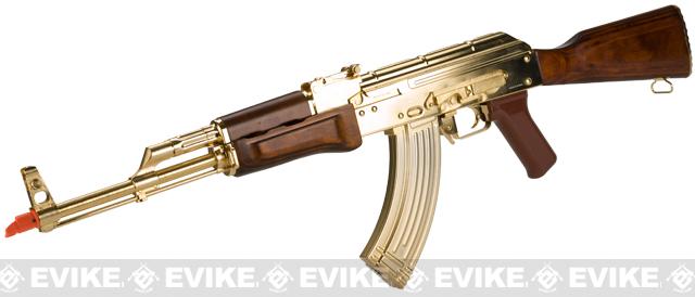 G&G Limited Edition Gold Plated GKM Airsoft EBB AEG Rifle w/ Real Wood Furniture
