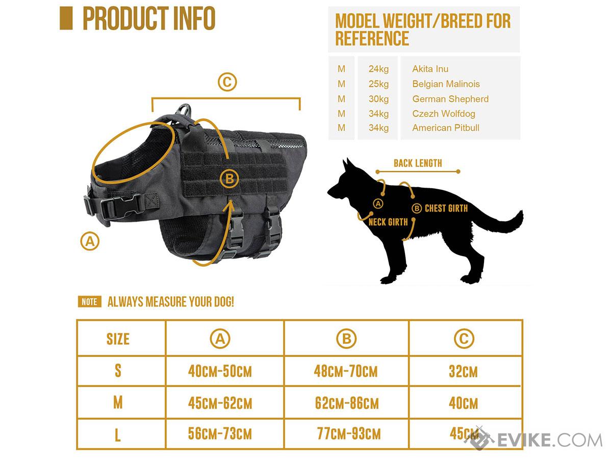 OneTigris Submariner Dog Harness Size Medium Tactical Gear Apparel K9 Accessories Evike Airsoft Superstore