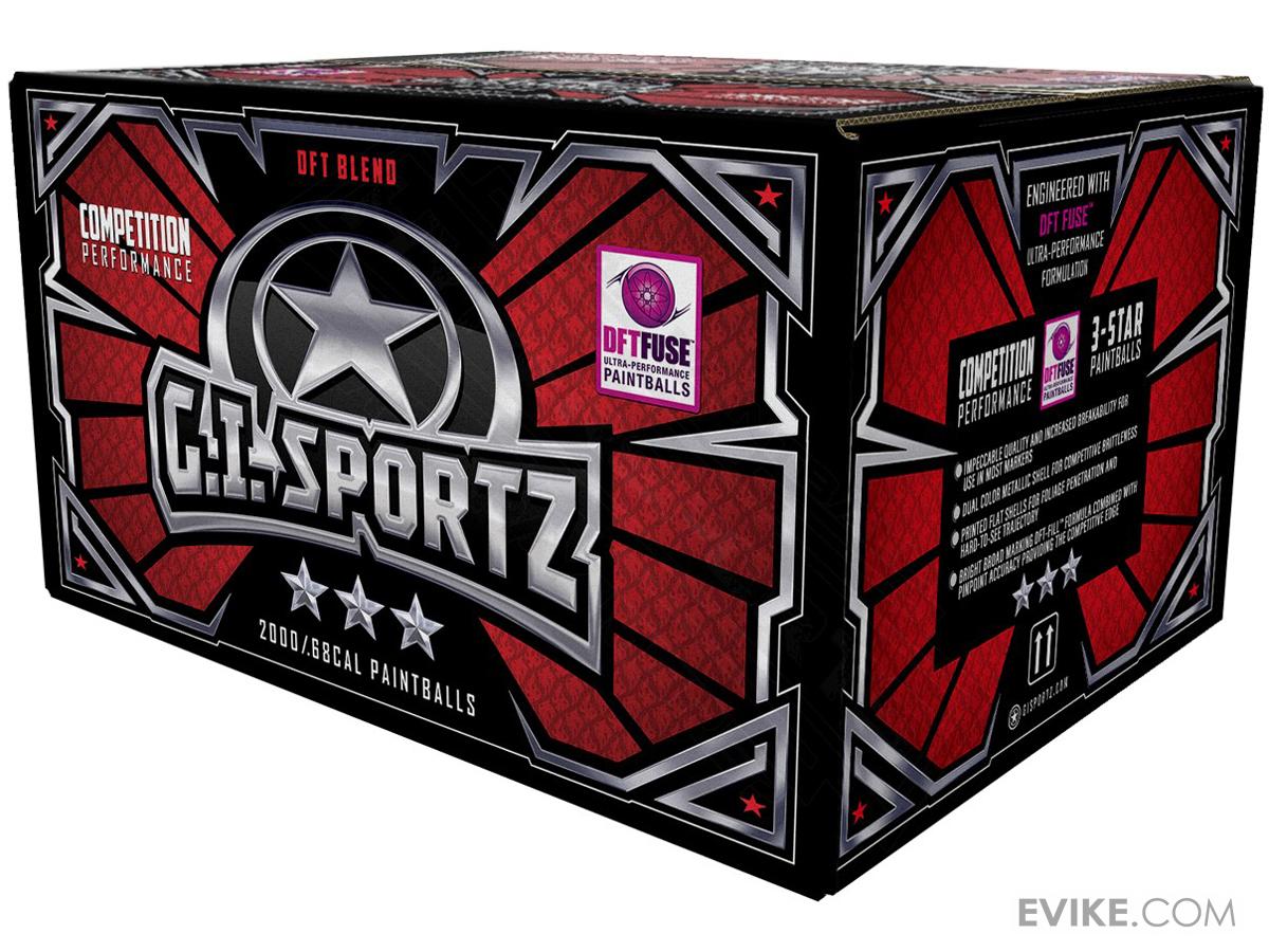 G.I. Sportz Three Star Paintballs Case of 2000 (Color GoldSilver