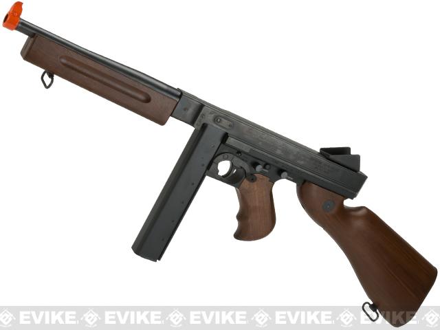 Tokyo Marui Full Size M1A1 Thompson Airsoft AEG Rifle with Imitation Wood Furniture