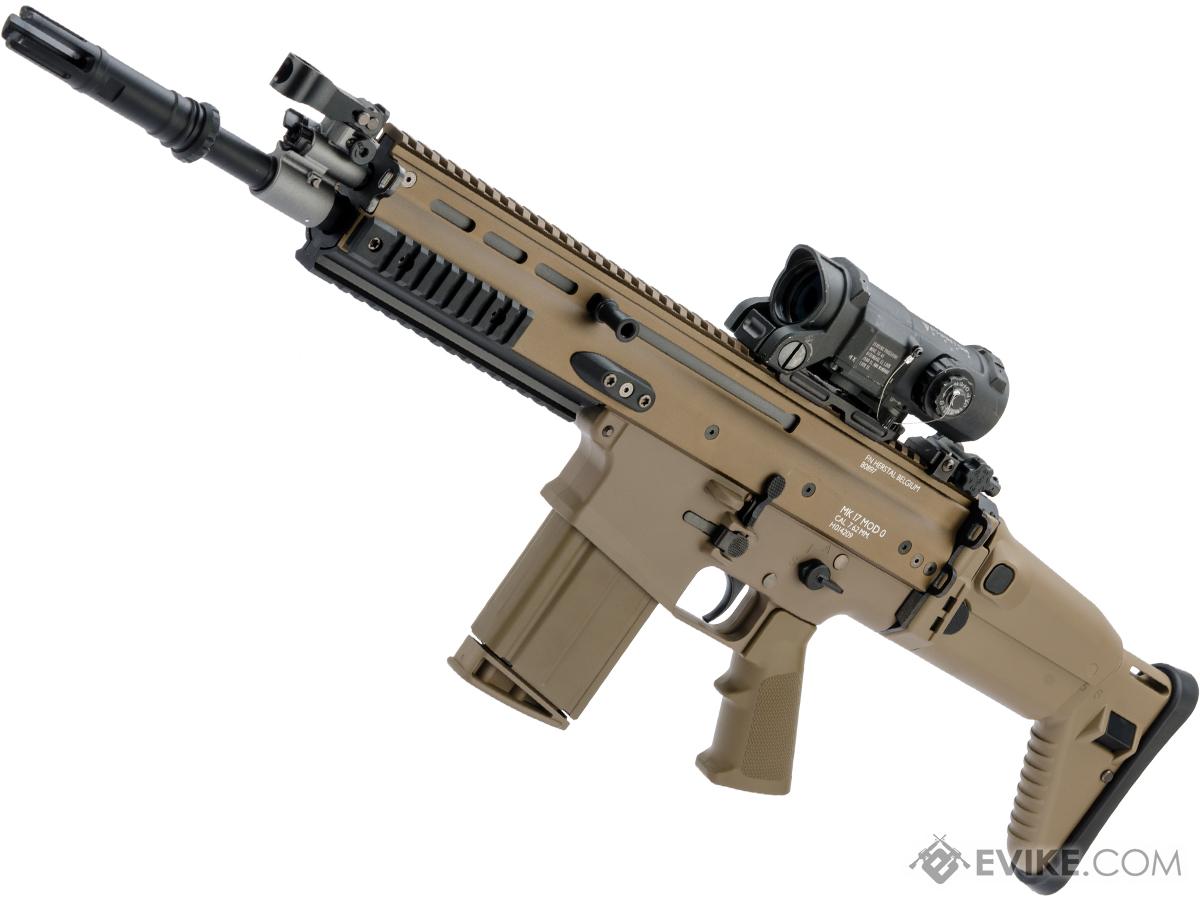 Pre-Order ETA June 2024 Tokyo Marui Next Generation Recoil Shock System FNH Licensed SCAR-H / MK17 AEG Rifle (Color: Flat Dark Earth)