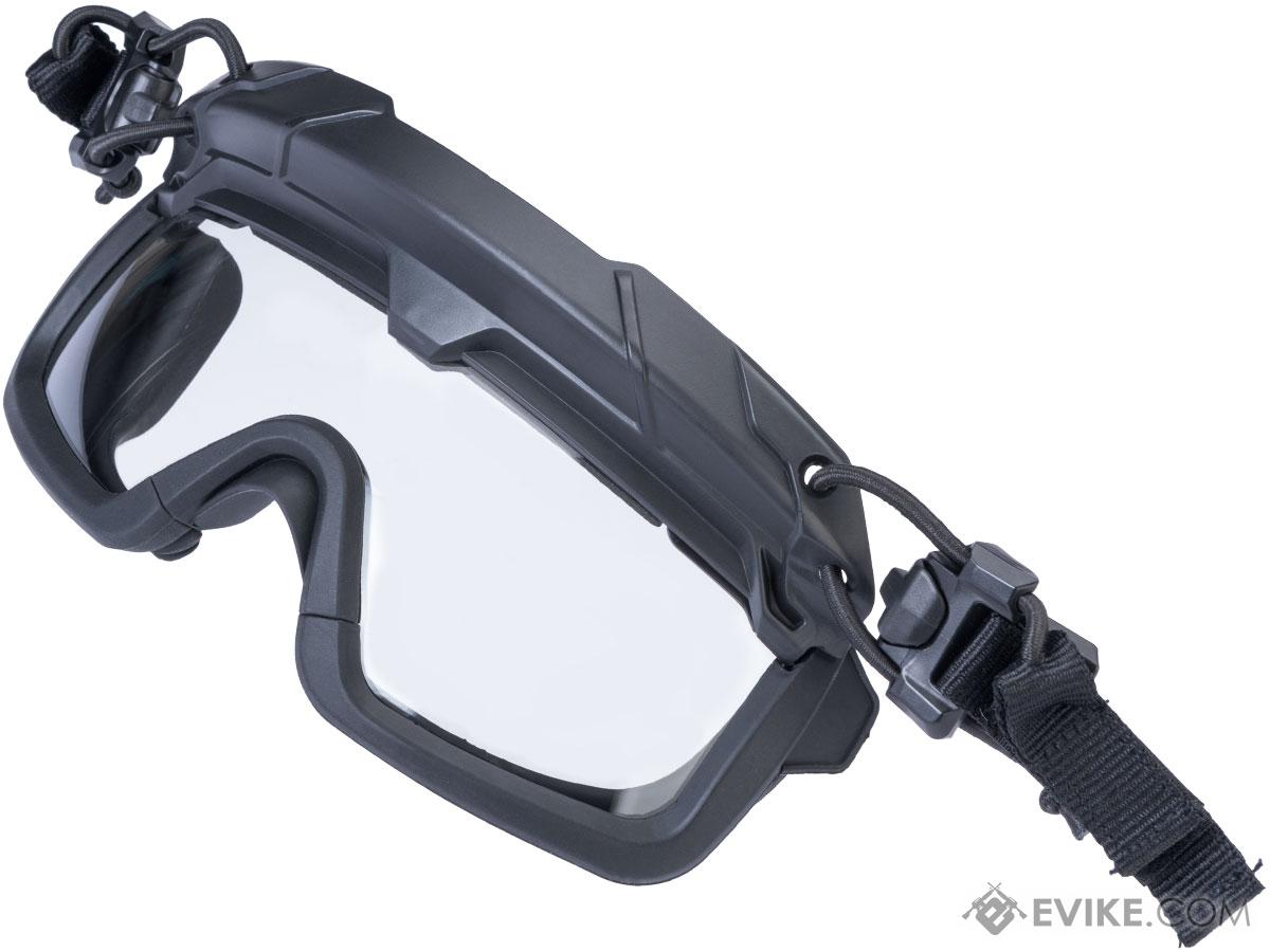 FMA Special Forces QD Full Seal Goggles for Bump Helmets (Color: Black / Clear Lens)