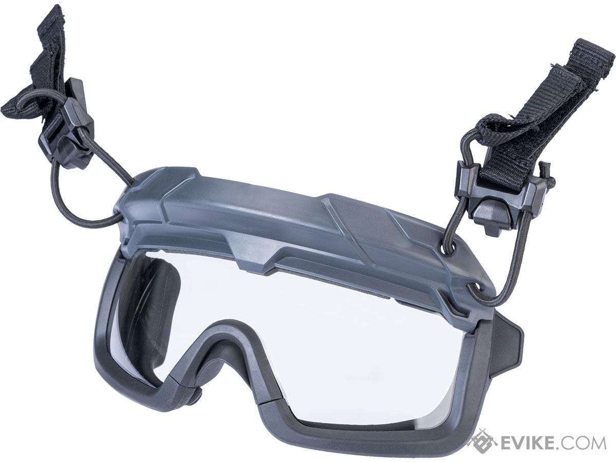 FMA Special Forces QD Full Seal Goggles for Bump Helmets (Color: Wolf Grey / Clear Lens)