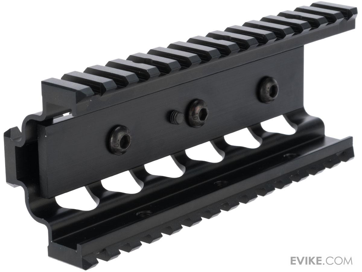 Matrix Aluminum CNC RIS Lower Handguard for M249 Series Airsoft AEG Machine Guns (Color Black