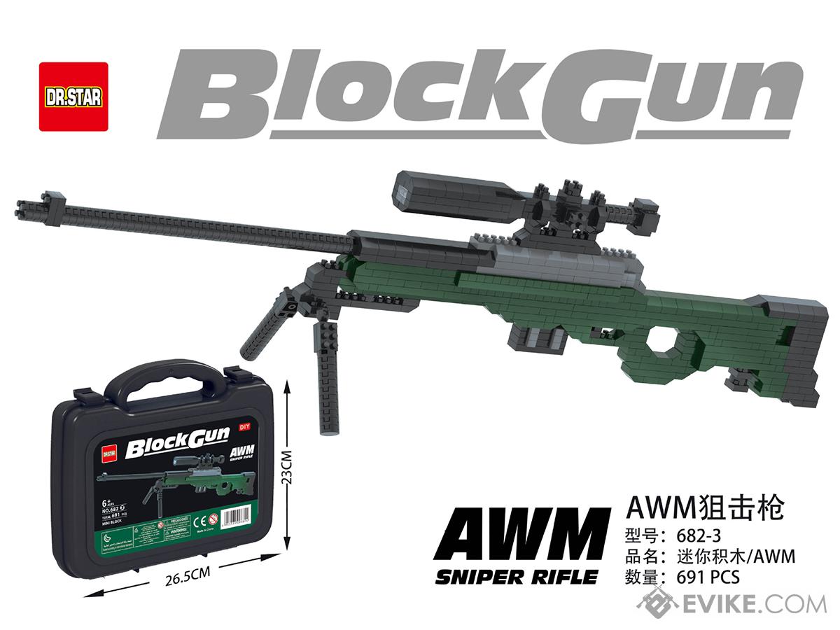 Collectible Mini Block Gun Set (Model: AWM Sniper)