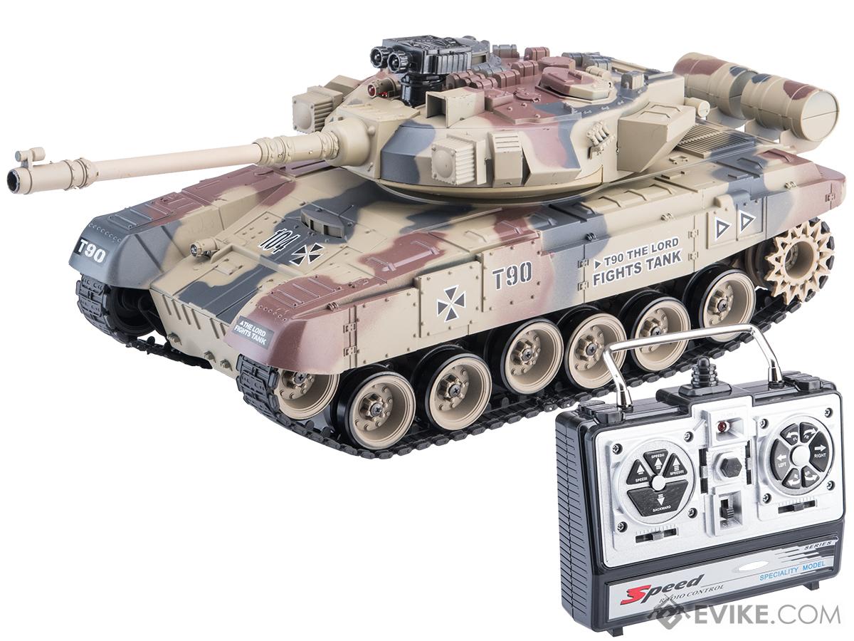 1:20 Scale RC Airsoft BB Firing Battle Tank (Model: T-90 / Desert Camo)