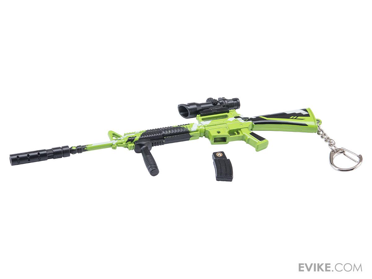 DieCast Metal Model Gun Keychain w/ Removable Accessories (Model