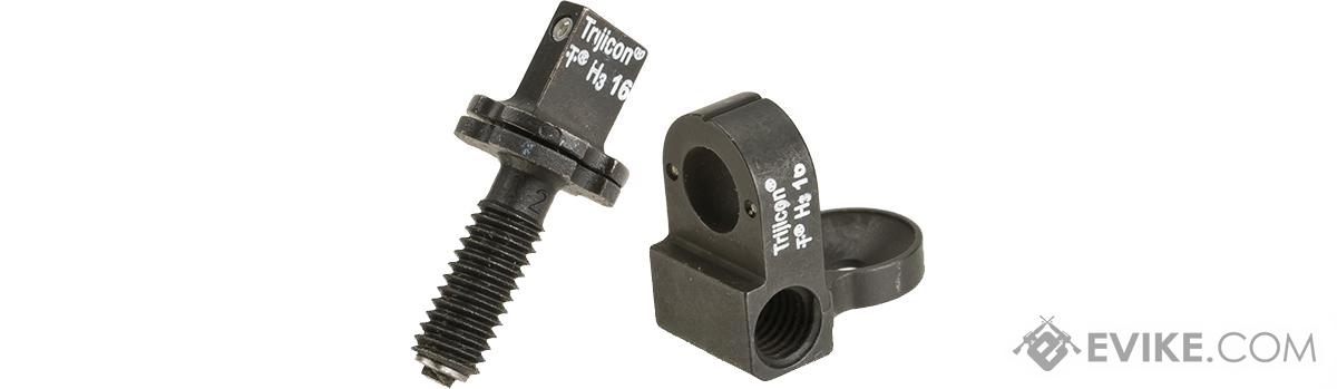 Trijicon Tritium M16/AR15 Green Front and Rear Sight Set