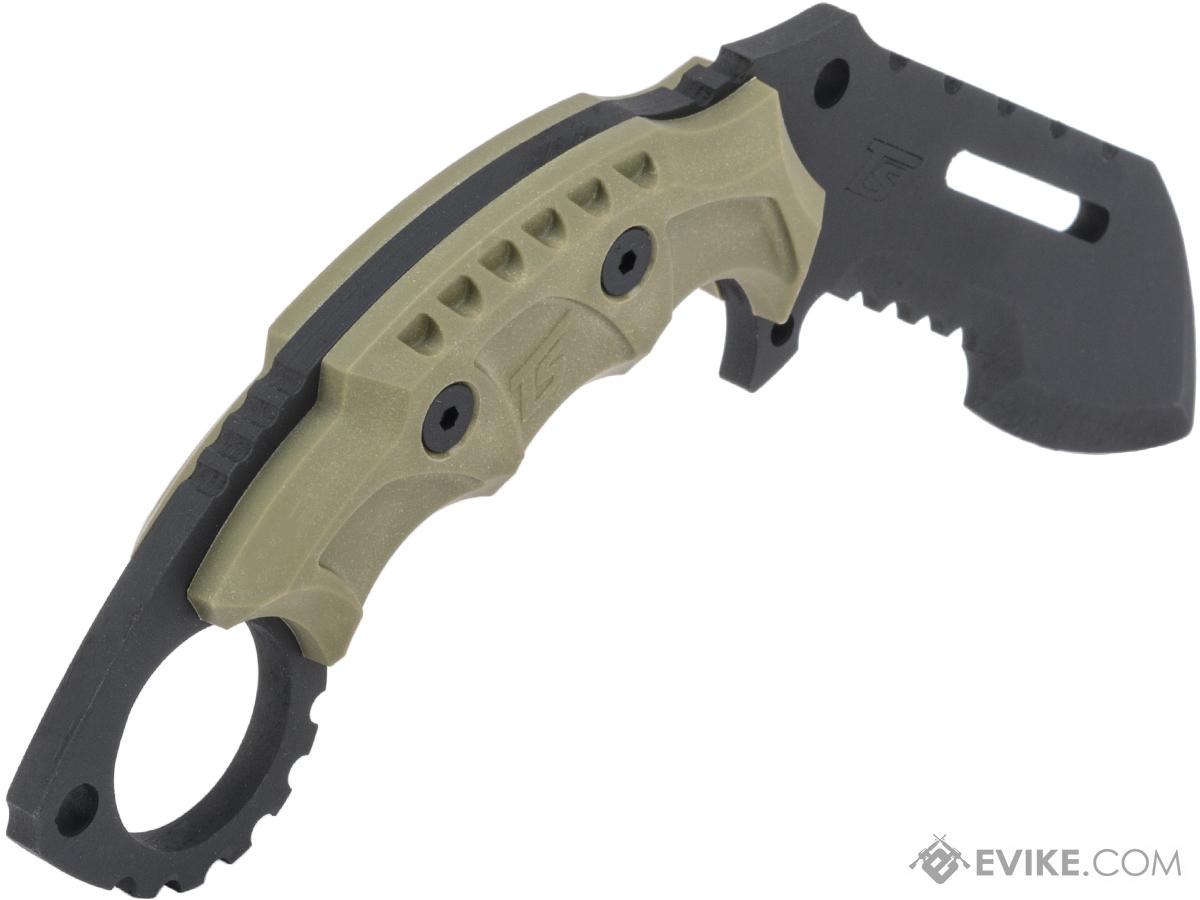 TS Blades TS-Chacal Dummy PVC Karambit Knife for Training (Color: Ranger Green)