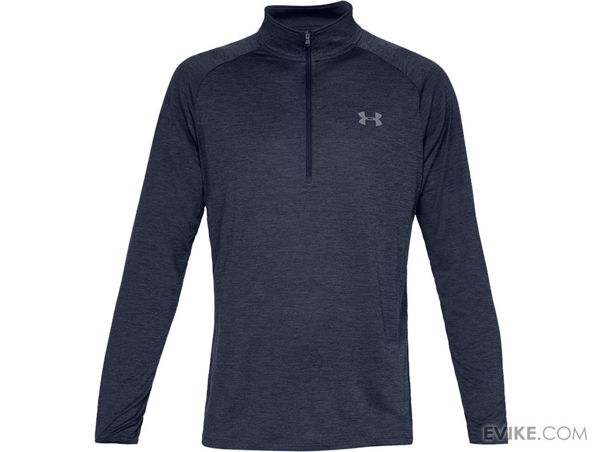 Under Armour Men's Tech 2.0 Half-Zip Long Sleeve Training Shirt (Color: Blue / Medium)