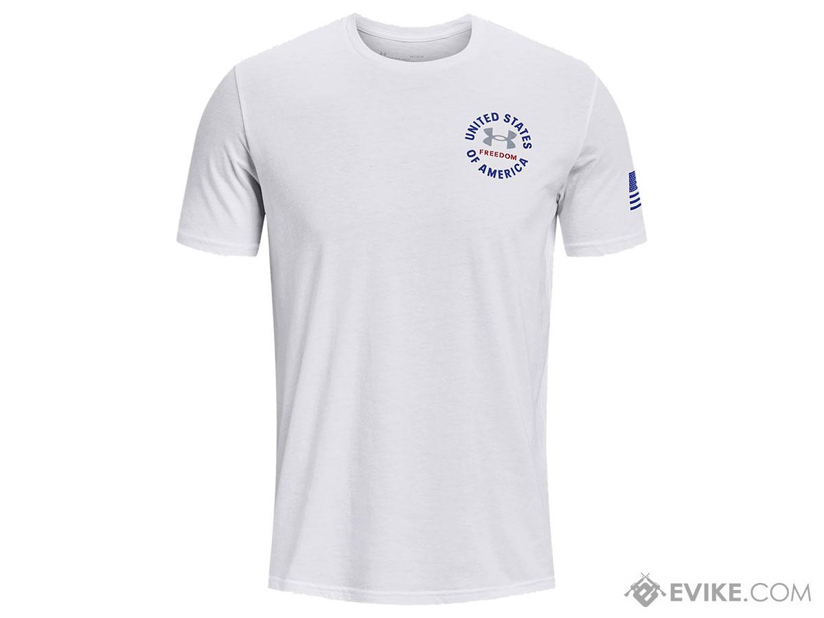 Under Armour Men's UA Freedom Freedom USA T-Shirt (Color: White / Medium)