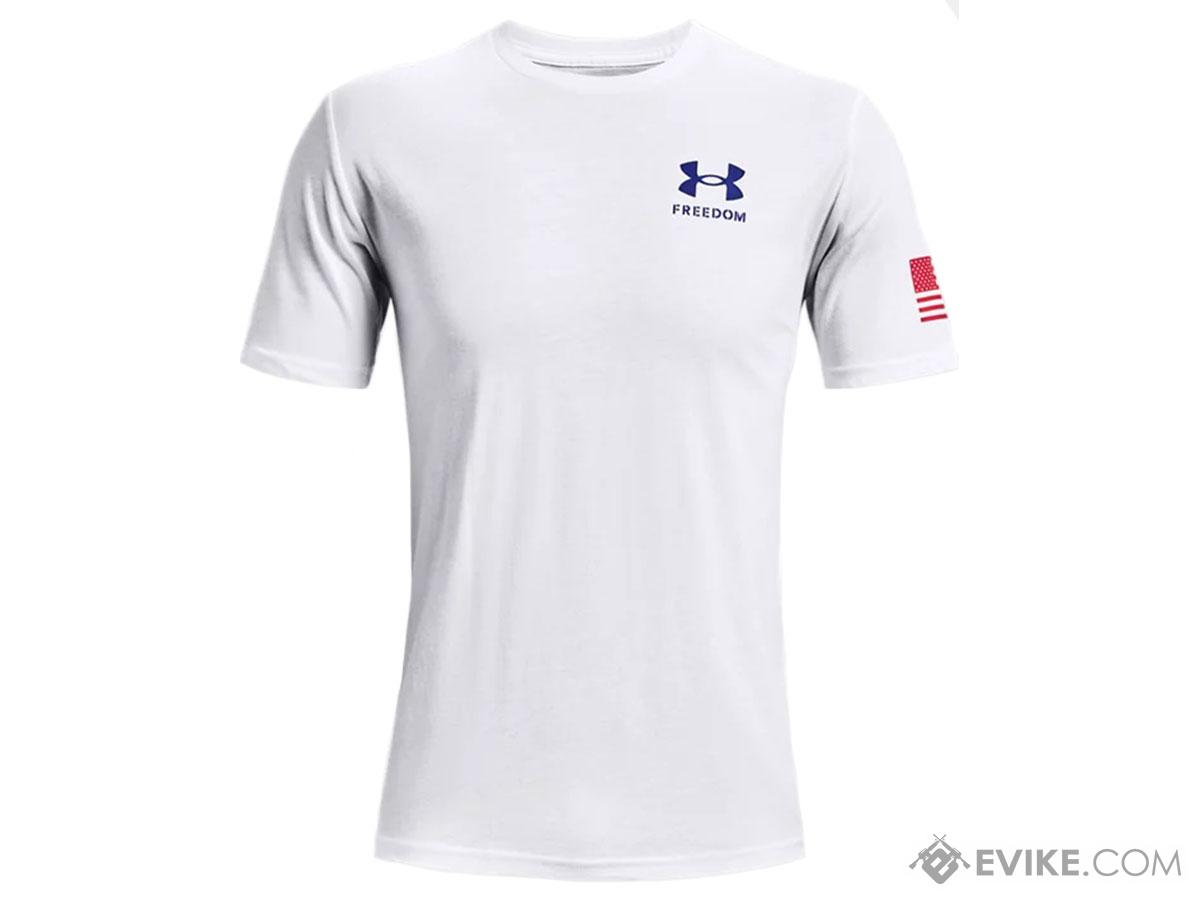 Under Armour Men's UA Freedom Flag T-Shirt (Color: White / Blue / Small)