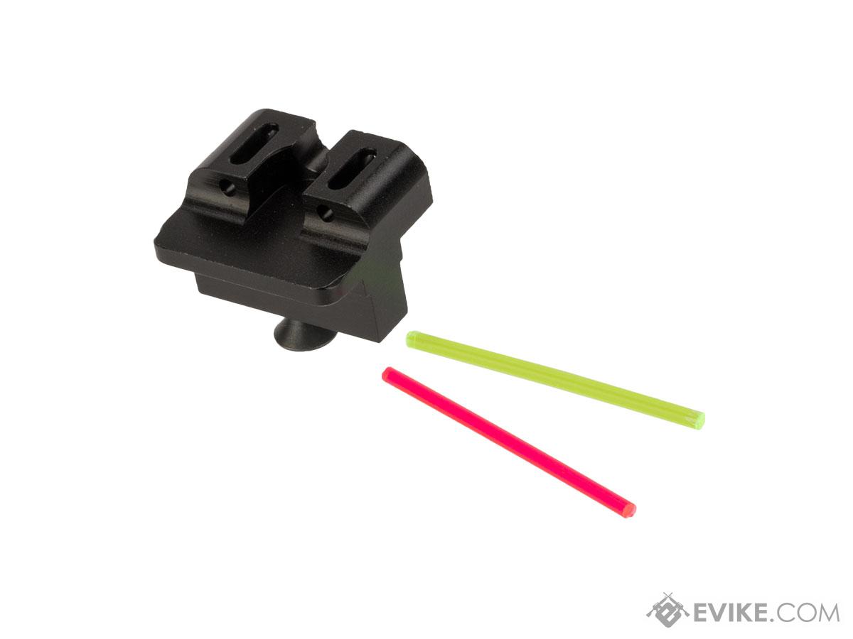 Dynamic Precision Fiber Optic Rear Sight for ISSC M22, SAI BLU, Lonewolf, & Compatible Airsoft Gas Blowback Pistols