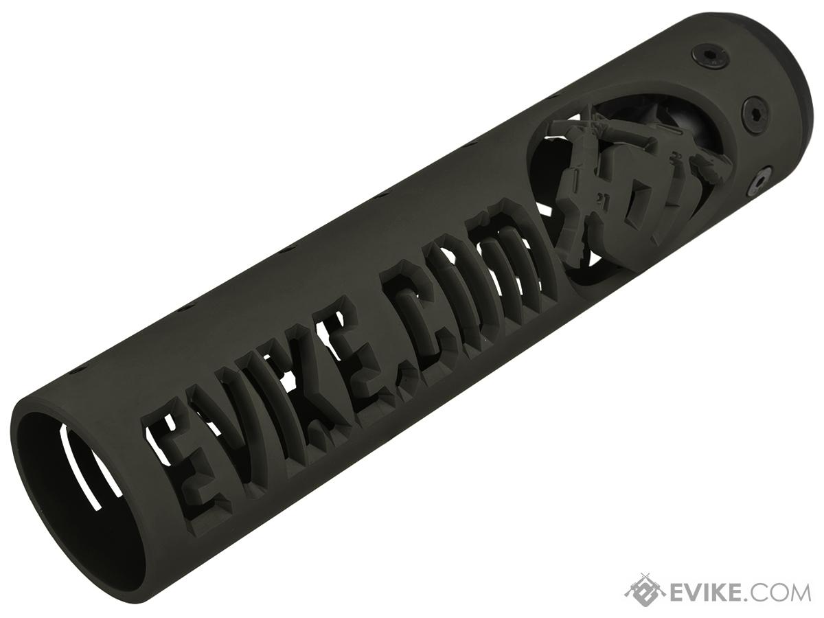 Unique ARs CNC Machined Evike.com Handguard for AR15 Pattern Rifles (Color: OD Green / 9 / AR15 Barrel Nut)