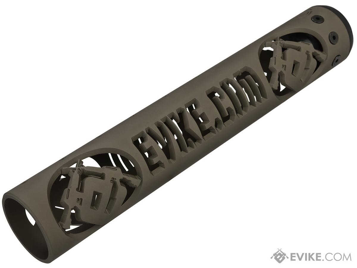 Unique ARs CNC Machined Evike.com Handguard for AR15 Pattern Rifles (Color: Dark Earth / 12 / AR15 Barrel Nut)