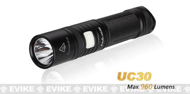 z Fenix UC30 LED Rechargeable Tactical Flashlight - Black, Accessories ...