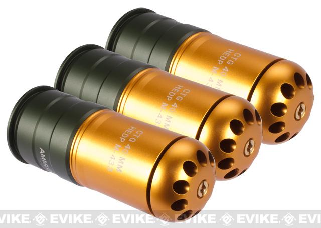 UFC HEDP M433 Type 120rd Airsoft 40mm Gas Grenade Shells (Qty: 3 Pack)
