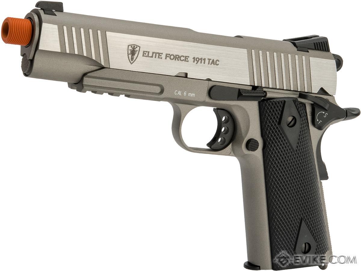 Elite Force Full Metal Gen 3 1911 Tactical CO2 Airsoft Gas Blowback Pistol (Color: Stainless)