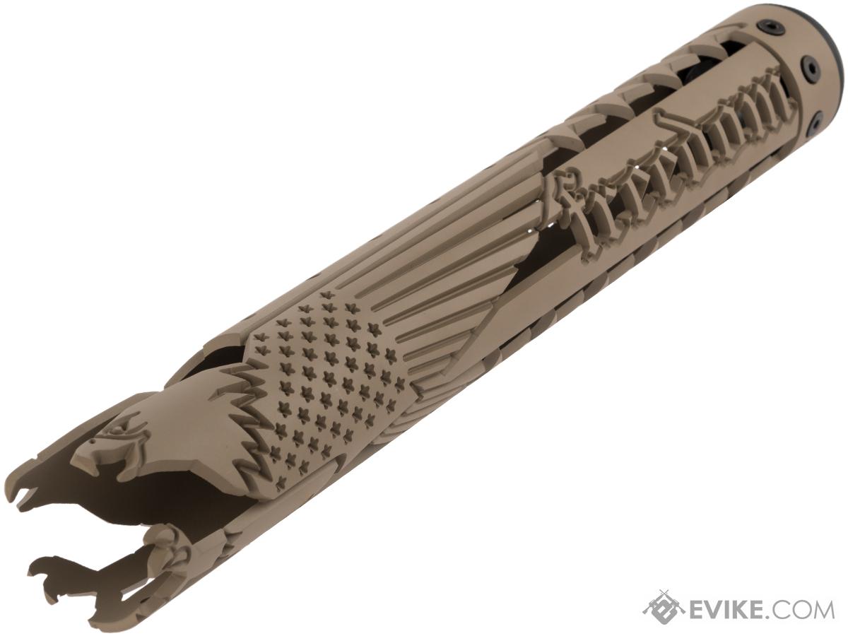 Unique ARs CNC Machined Freedom Handguard for AR15  Pattern Rifles (Color: Flat Dark Earth / 15 / Rail Only)
