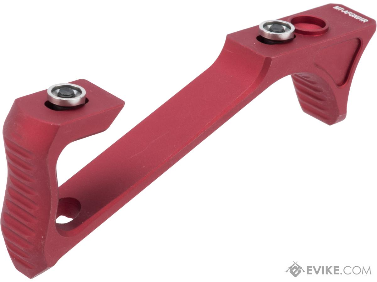 UTG CNC Aluminum Ultra Slim Angled Foregrip (Model: Keymod / Matte Red)