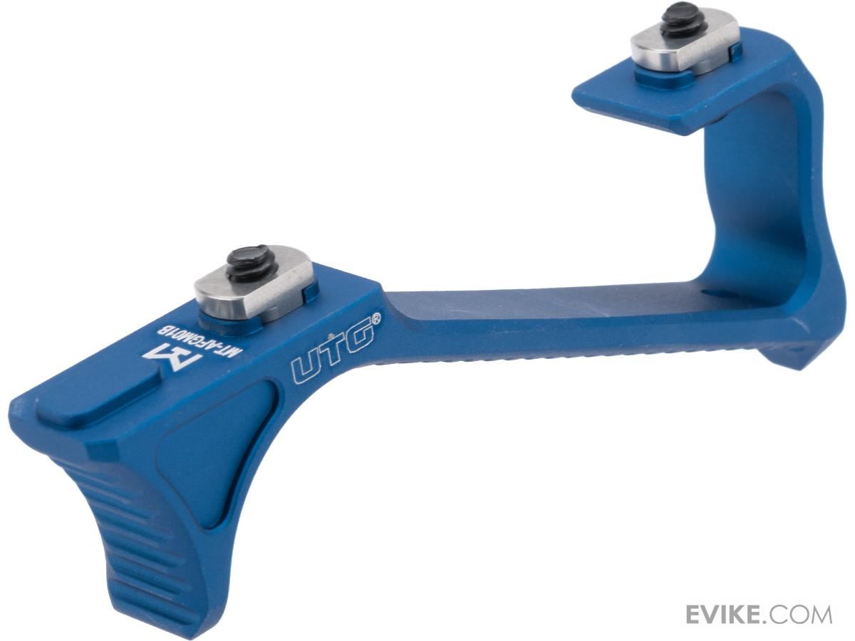 UTG CNC Aluminum Ultra Slim Angled Foregrip (Model MLOK / Matte Blue