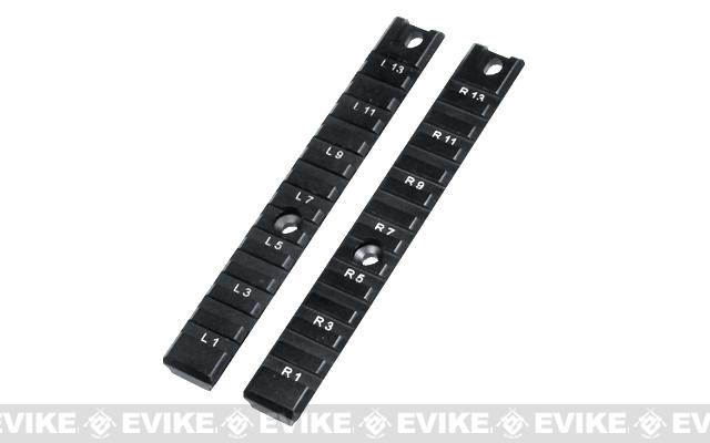 G36 / G36C Handguard Picatinny Weaver CNC Rails Set (Black / 2 pcs / Long)