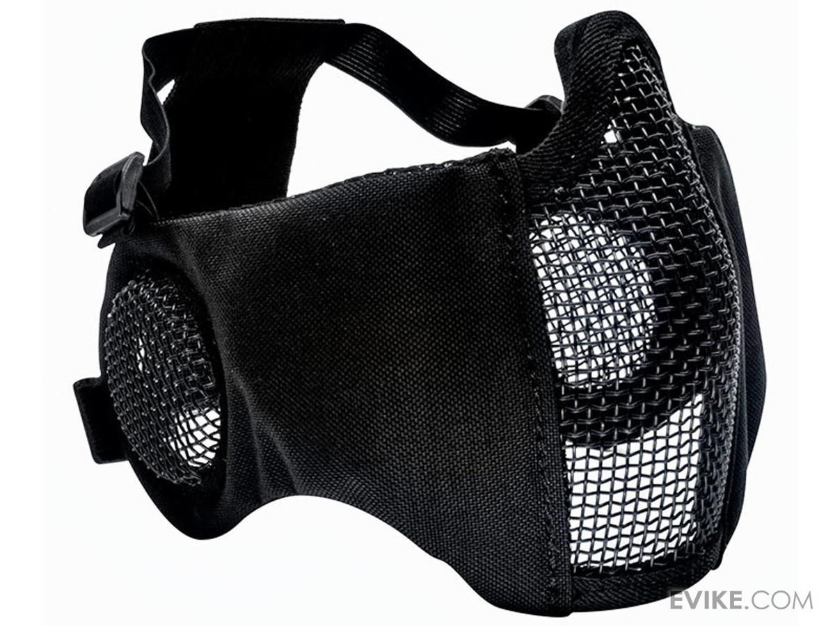 Valken Zulu Mesh Half Face Mask with Ear Protection (Color Black
