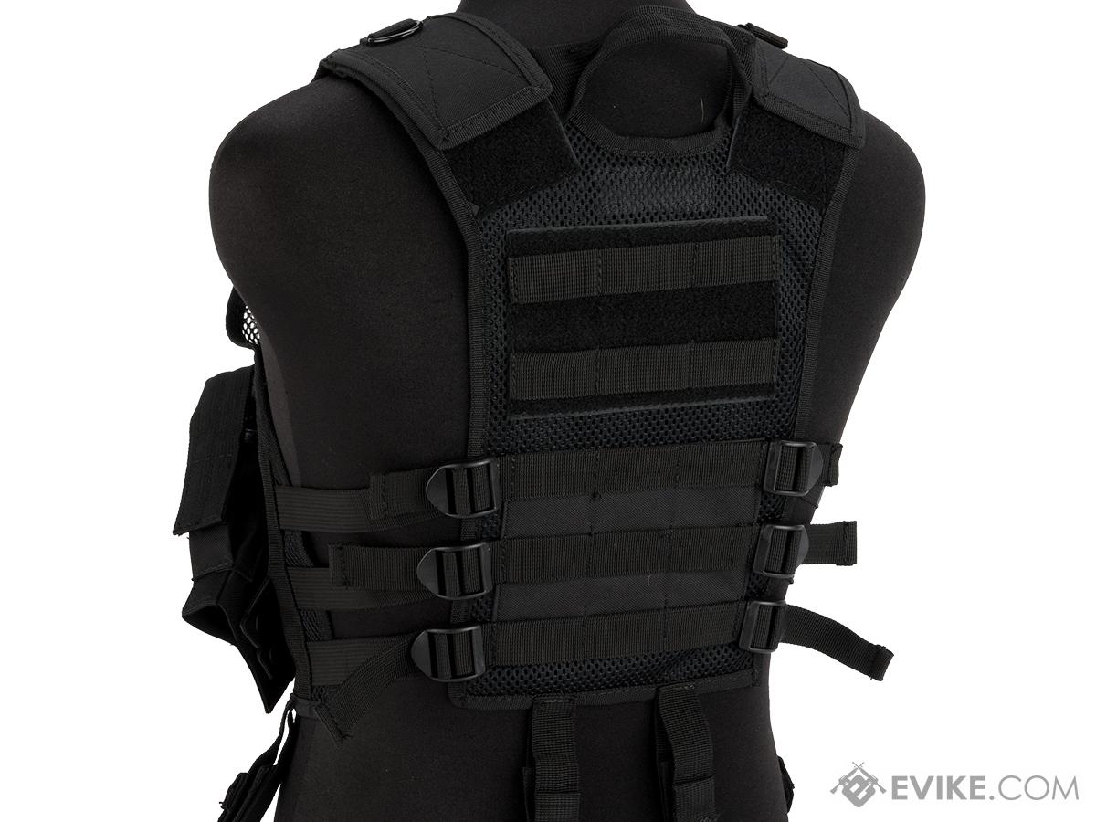 Youth Size CrossDraw Tactical Vest by Valken (Color Black), Tactical