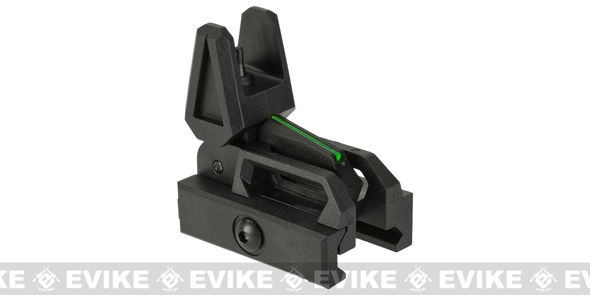 Valken Airsoft Polymer Flipup Front BackUp Sight with Fiber Optic