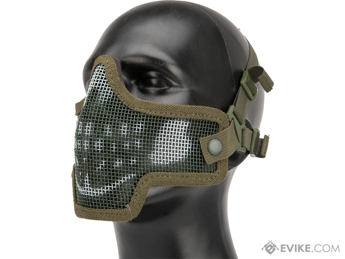 Valken Kilo 2G Mesh Half Face Mask (Color: OD Green - Skull)