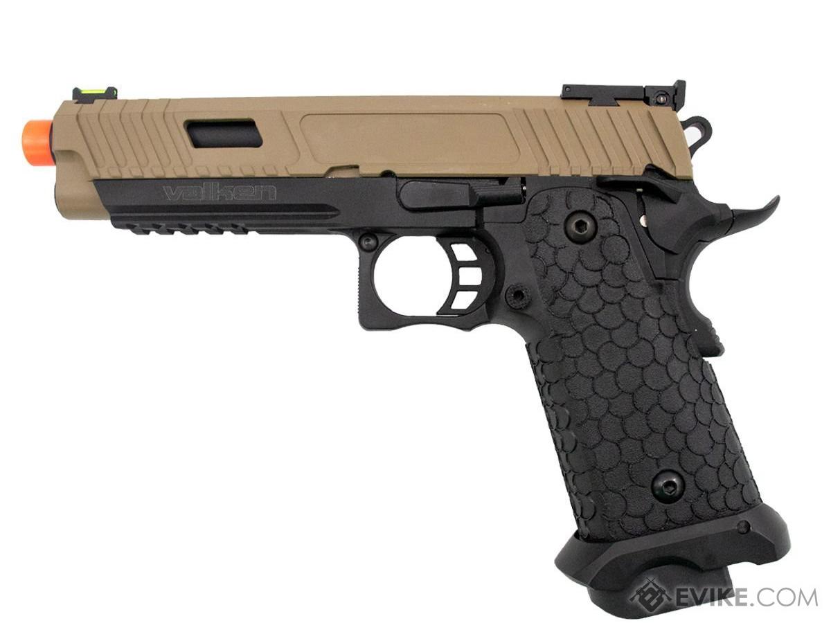 Valken BY HICAPA CO2 Gas Blowback Airsoft Pistol (Color: Black - Tan)
