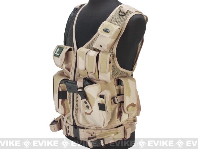 Matrix Special Force Cross Draw Tactical Vest w/ Built In Holster & Mag ...