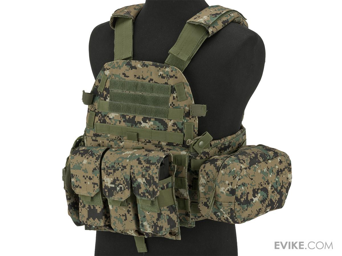 Avengers 6D9T4A Tactical Vest with Magazine and Radio Pouches (Color