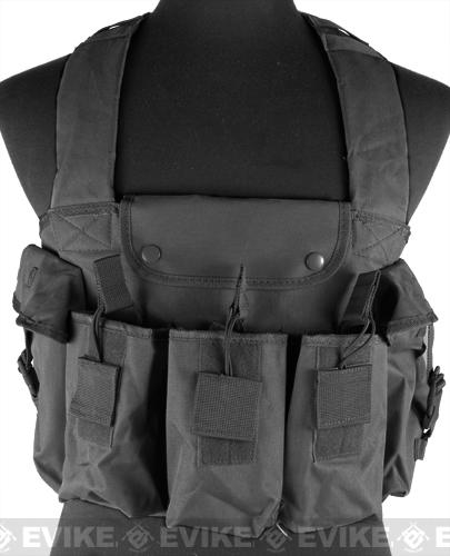 NcStar Tactical 6 Pouch AK Chest Rig (Color: Black)